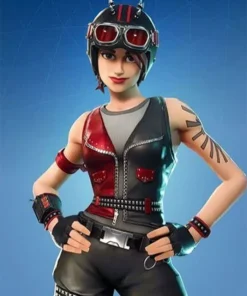 Chopper Skin Fortnit Red and Black Vest