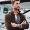 Chris Hemsworth Spiderhead Suede Brown Jacket