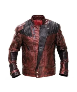 Chris Pratt Film Guardians Of The Galaxy Star Lord Maroon Real and PU Leather Jacket For Men and Women