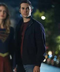 Chris Wood Supergirl Cotton Black Jacket