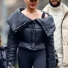 Chrissy Teigen Holiday Black Puffer Jacket