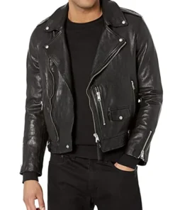 Claim to Fame Frankie Jonas Black Biker Jacket