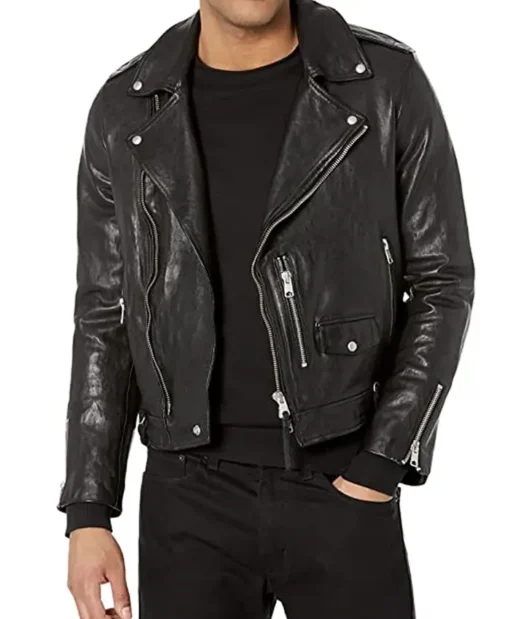 Claim to Fame Frankie Jonas Black Biker Jacket