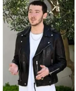 Claim to Fame Frankie Jonas Black Biker Jacket
