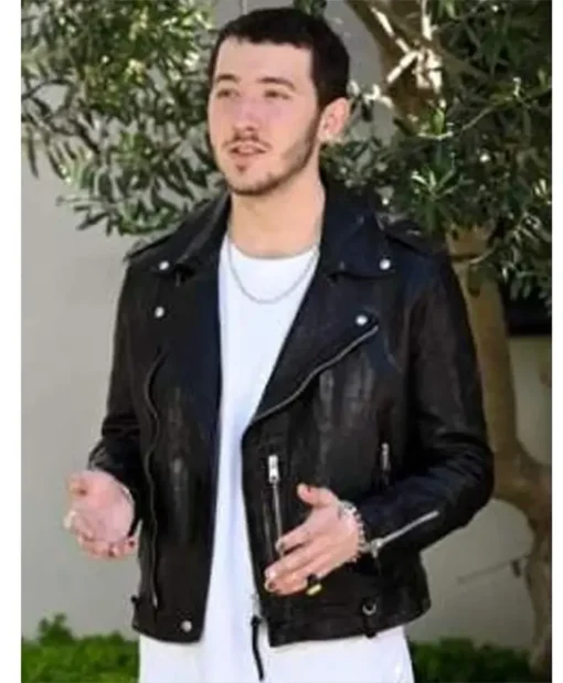 Claim to Fame Frankie Jonas Black Biker Jacket