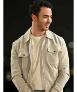 Claim to Fame Kevin Jonas White Trucker Jacket
