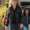 Claire Novak Supernatural Black Leather Bomber Jacket