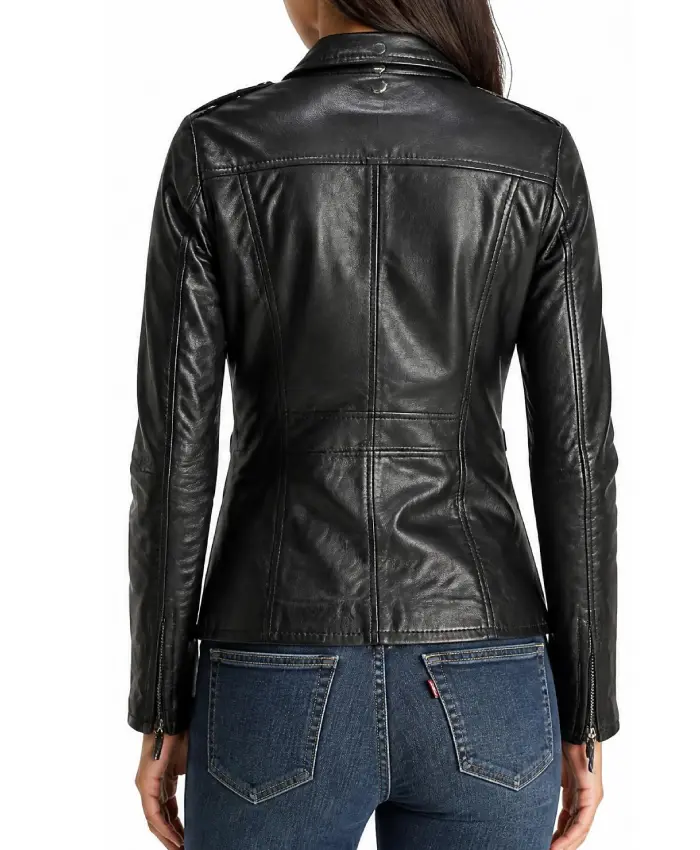 Classic Leather Jacket Tina For Women