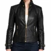 Classic Leather Jackets Super Henzy Women