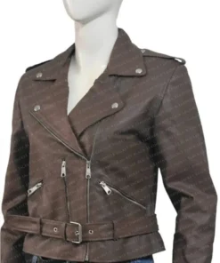 Classic Nancy Women Leather Jacket Side