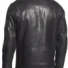 Classic Obey Men Black Leather Jacket - Black Leather Jacket