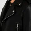 Classic Women Leather Jacket With Studd