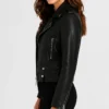 Classic Women Leather Jackets With Studd
