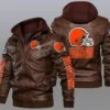 Cleveland Browns Leather Jacket Three