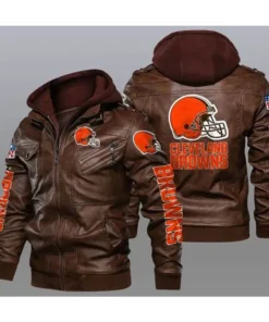 Cleveland Browns Leather Jacket Three