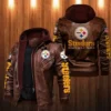 Cleveland Browns Leather Jacket Yellow Patched