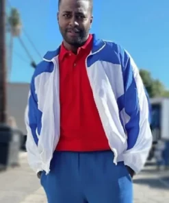 Clipped Players Blue And White Track Jacket
