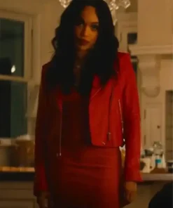 Clipped S01 Cleopatra Coleman Red Biker Jacket