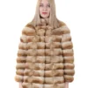 Coffee Cream Chinchilla Fur Coat