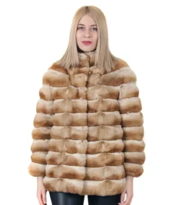 Coffee Cream Chinchilla Fur Coat
