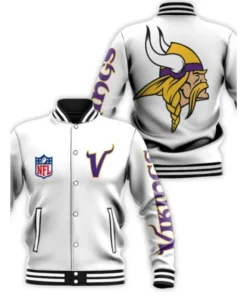 Cohen Minnesota Vikings White Varsity Jacket