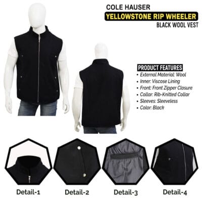 Cole-Hauser-Yellowstone-Rip-Wheeler-Black-Wool-Vest1