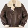 Colin Sheepskin Brown Shearling SF Leather Jacket