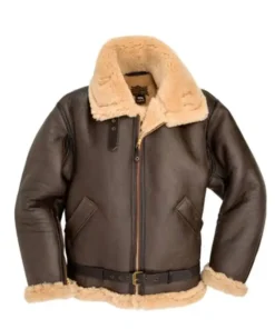 Connor Sheepskin RAF Pilot WW2 Flying Bomber Mens Jacket