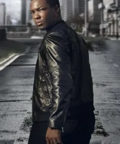 Corey Hawkins TV Series 24 Legacy Eric Carter Black Leather Bomber Jacket