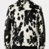 Cowhide Black And White Skin Fur Jacket Back