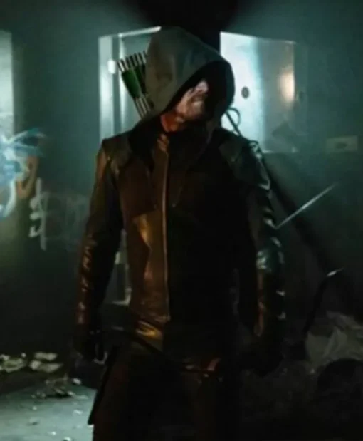 Crisis on Infinite Earths Green Arrow Leather Jacket