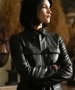 Culprits S01 Dianne Harewood Leather Black Jacket