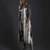Cyberpunk 2077 Brigitte Silver Puffer Long Coat