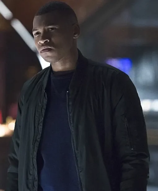 DCs Legends of Tomorrow Franz Drameh Leather Black Jacket
