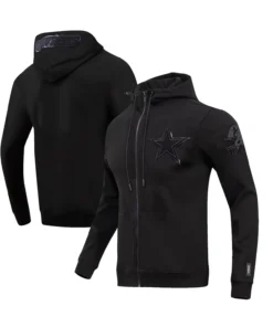 Dallas Cowboys Black Zipper Hoodie