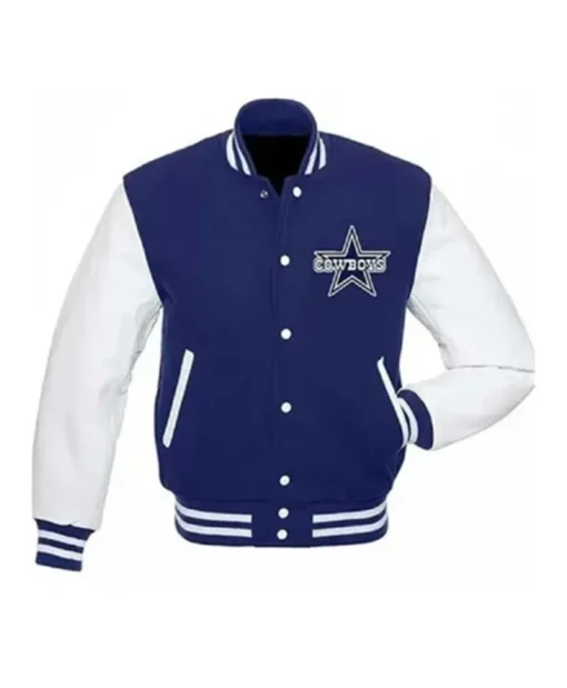 Dallas Cowboys Blue And White Varsity Jacket