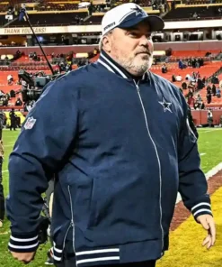 Dallas Cowboys Sideline Coach Blue Bomber Jacket