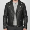 Black Daniel Wilsons Leather Jacket