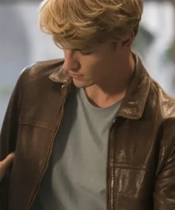 Danny Griffin Fate The Winx Saga Sky Brown Leather Jacket
