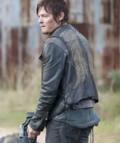 Daryl Dixon The Walking Dead Norman Reedus Angel Wings Leather Vest
