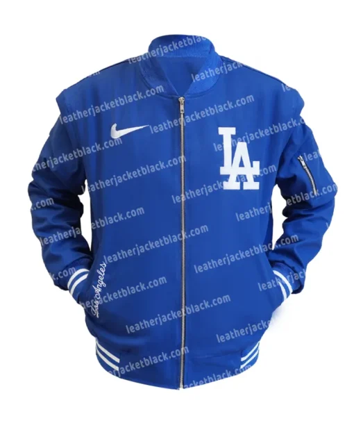 Dave Roberts LA Dodgers Blue Bomber Jacket