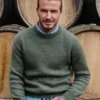 David Beckham Green Pullover Jumper