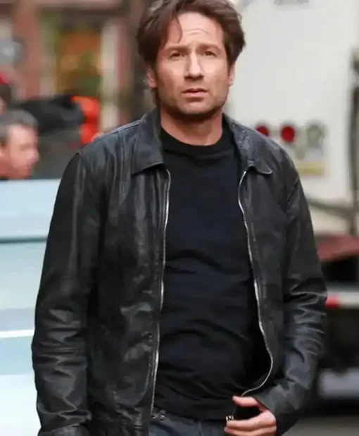 David Duchovny Californication Black Leather Jacket