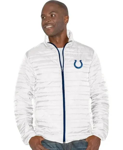 David Indianapolis Colts White Puffer Jacket