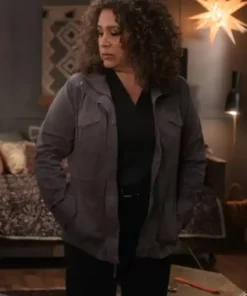 Dead to Me Diana Maria Riva Grey Cotton Jacket