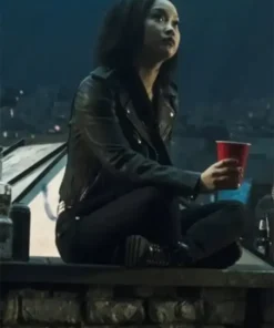 Deadly Class Lana Condor Black Leather Motorcycle Jacket