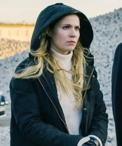 Deadwind Sofia Karppi Black Hooded Coat For Sale