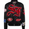 Dean Grady San Francisco 49ers Black Leather Jacket
