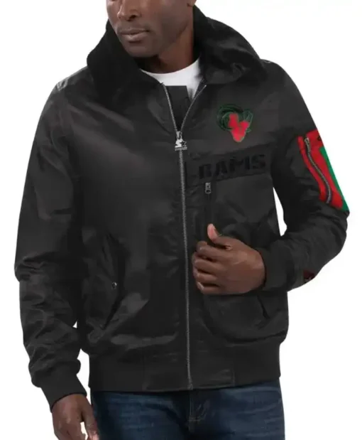 Declan Los Angeles Rams Starter Black Full-Zip Jacket