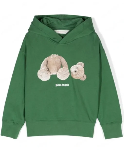 Declan Pratt TV-Series 9-1-1 Season 07 Denny Wilson Green Bear Print Pullover Fleece Hoodie For Men And Women